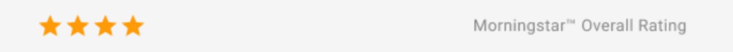 Four Star Morningstar Overall Rating.