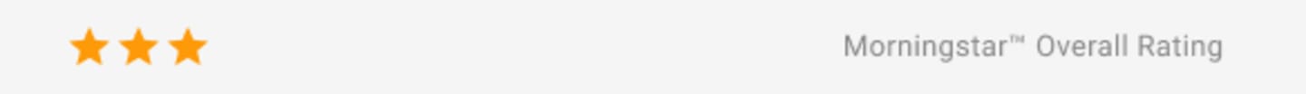 Overall Morningstar Rating, Three Stars.