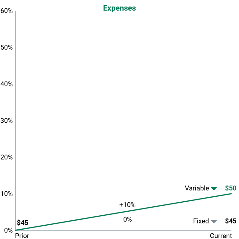 Hypothetical impact of 10% inflation on expenses for typical industrial company.