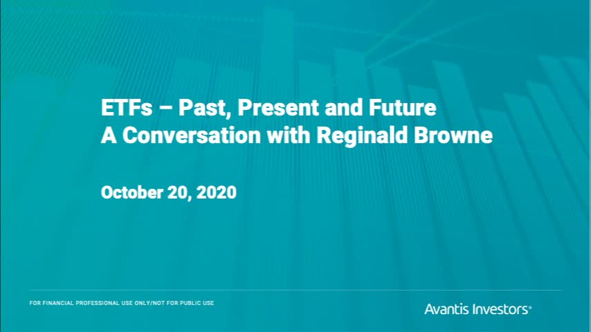 Exchange Traded Funds have led the charge with investor inflows year-to-date, and more advisors are considering ETFs than ever before. Avantis Investors recently sat down with Reginald “Reggie” Browne to discuss why ETFs have become such a popular investment vehicle, his role as a significant player in the development of the U.S. ETF Industry and his views on what the future looks like for ETFs.