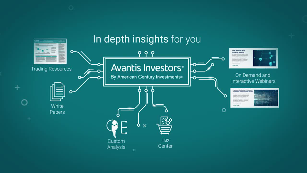 Avantis Investors  is committed to supporting financial professionals with in depth insights for you and simplified content for your clients. Let our resources help accelerate your practice.