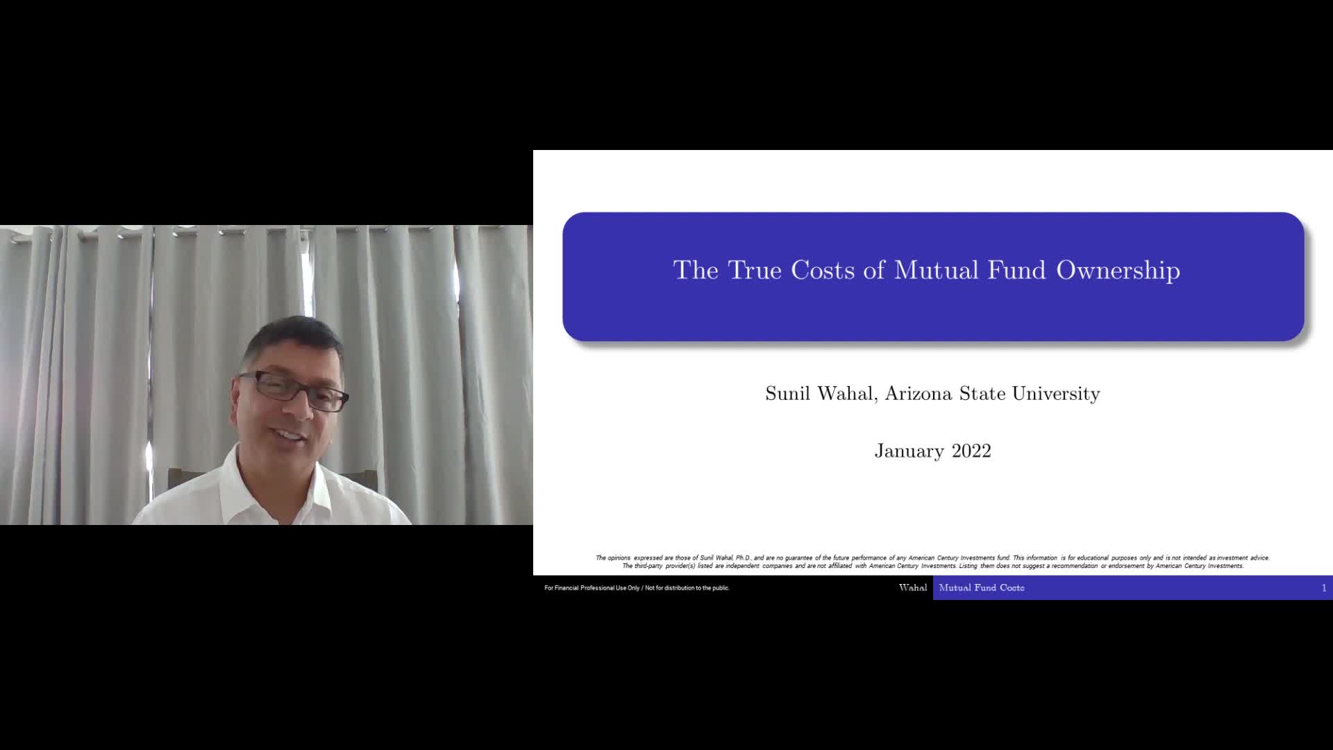 Having been around for decades, many investors are comfortable with and well-versed in mutual funds. In this session, Professor Wahal shares new research that examines the impact of cash flows on the costs that mutual fund performance – a cost that is rarely visible to fund shareholders. He will also discuss mechanisms and methods to manage such costs.