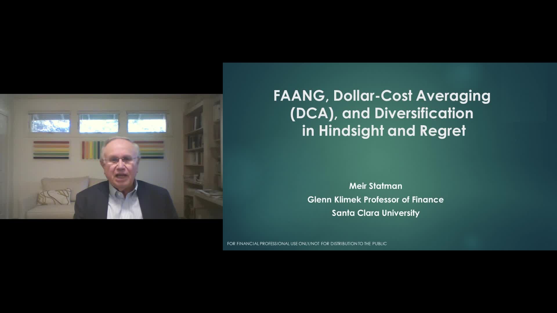 In today’s world of enthusiastic and instantaneous media, it’s difficult to ignore the allure of FAANG stocks and the feeling that you might be missing out. But how might advisors help reframe these conversations? In this edition of Avantis Office Hours, Professor Meir Statman will be discussing the concepts of risk and regret and what tools you might use to help clients view the (often less exciting) concept of diversification as a way to avoid regret later on.