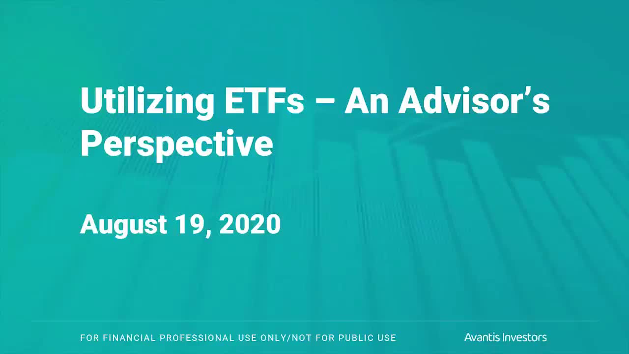 Avantis Investors recently spoke with a panel of independent financial advisors who have begun utilizing ETFs for their clients' portfolios. The panel discussed what drew them to ETFs, their experience with trading and implementation, and how they communicated these changes to their clients.
