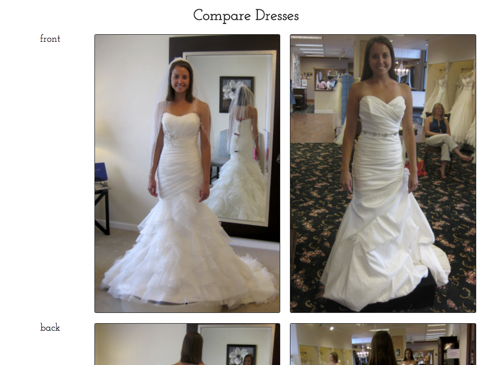 compare dress photos