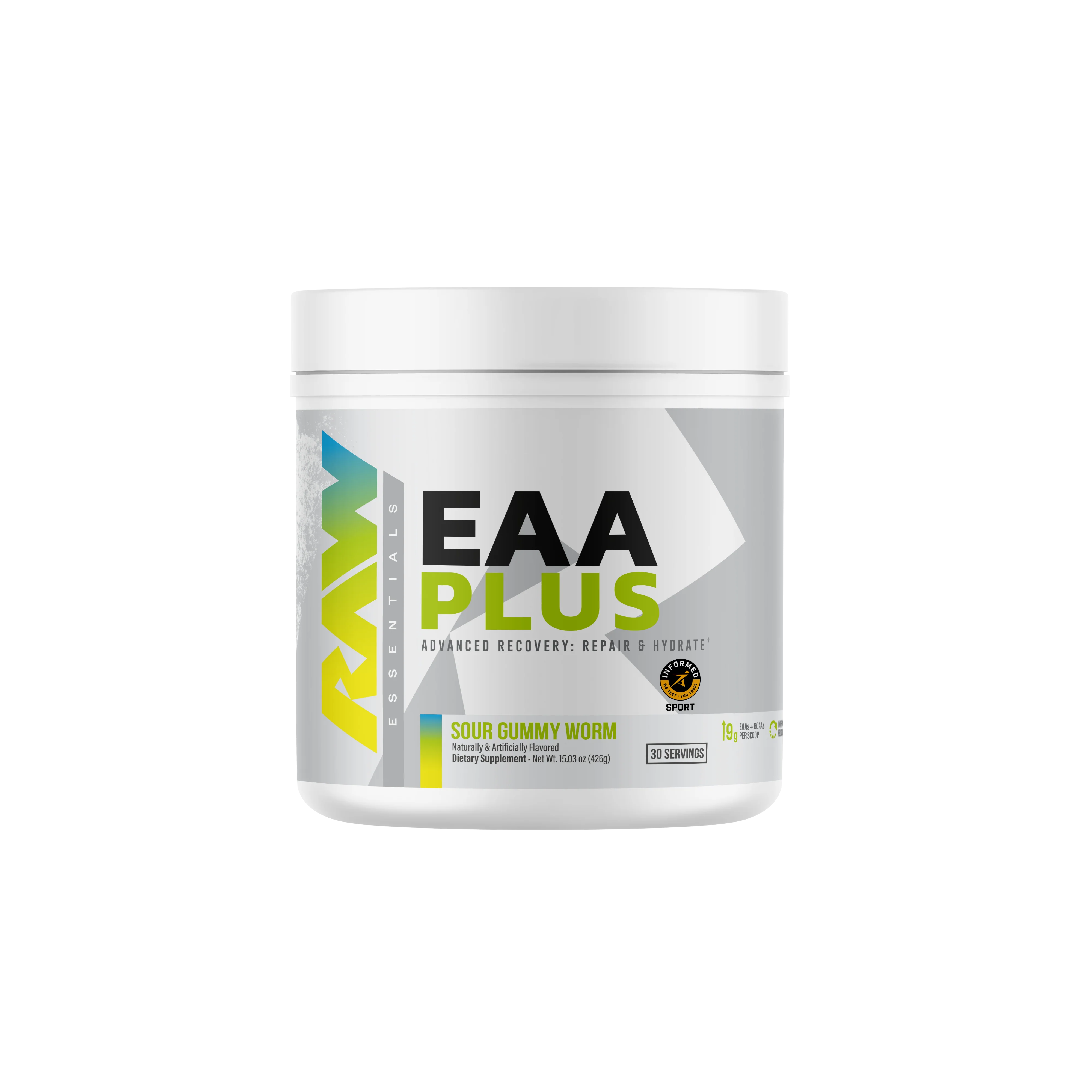 RAW EAA PLUS — sour gummy worm