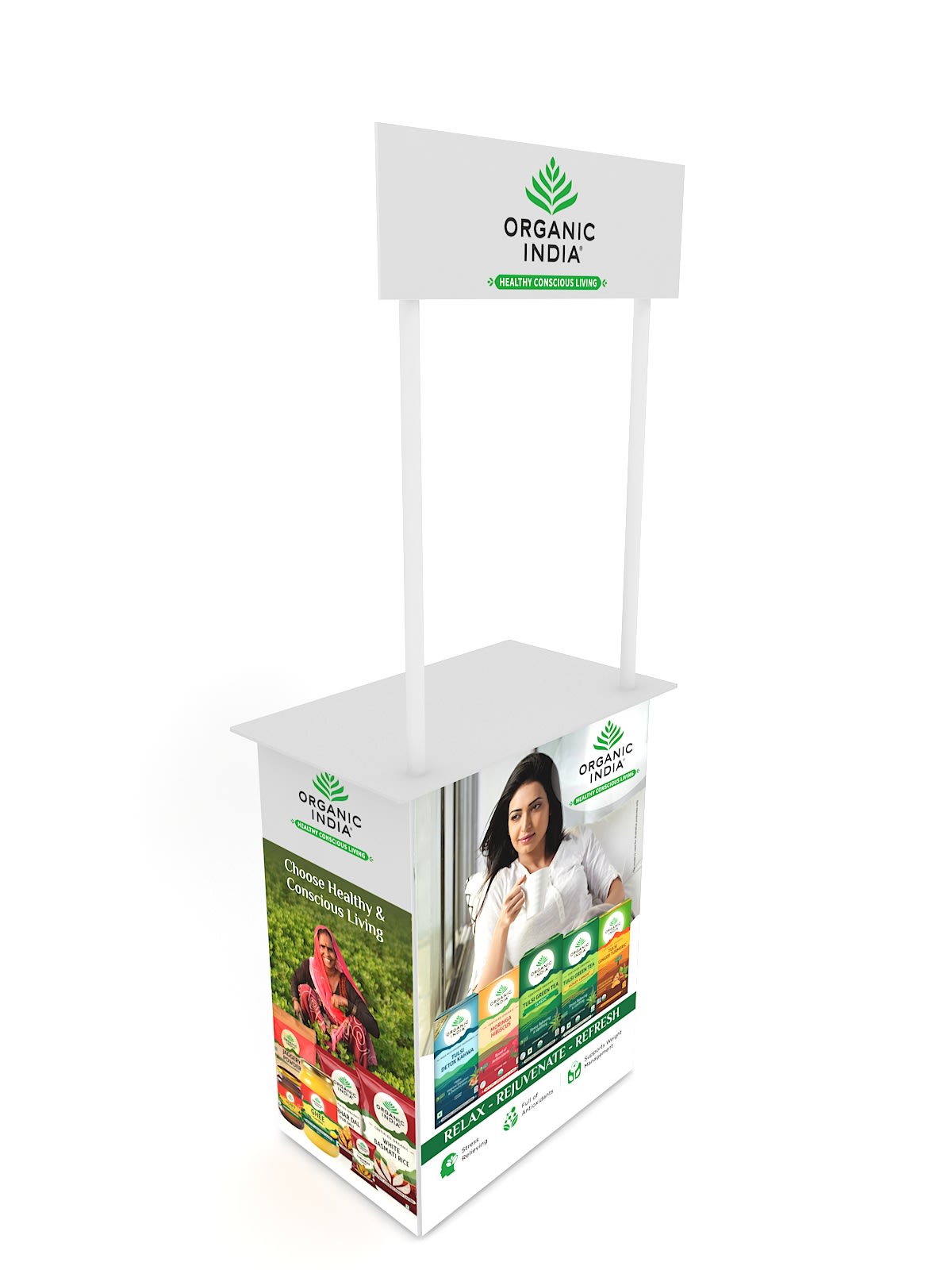 foldie PromoTable Jumbo (With Header) Kiosks Promotional Display