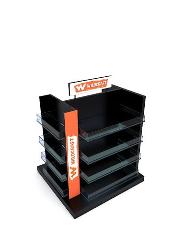 Glow Island High End shelfs folding Retail Stands