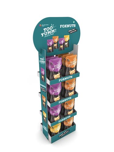 foldie two-sided fsu Product shelves Stands Flat Pack Modular Pop shelves That Cut Down Cost By 50