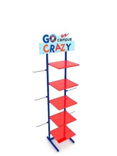 3 Sided free standing unit premium plastic (Acrylic) rack Stand Product gondola Stands plastic (Acrylic) gondola Stand