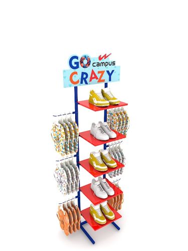 3 Sided  floor standing unit Product rack Stands Marketing Pos Stands