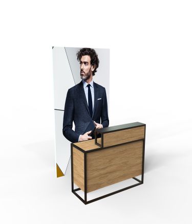 billing counter Showroom displays display Cabinets For Eyewear Stores