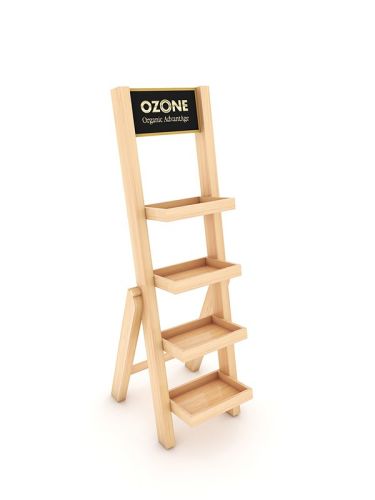 Ladder free standing unit High End gondolas Wooden gondola Stands