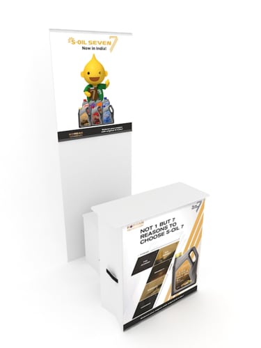 Amitoje Desk Promotional shelf Maximizing Retail Success With Effective Promo Table And Standee Flex shelfs