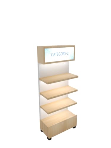 Cosmic Endcap Retail Store Racks Maximizing Retail Success With Effective Promo Table And Standee Flex shelfs