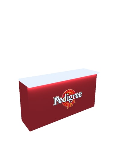 Pedigree Counter Printing At Its Best with ultraviolet-cured Printing Showroom Shelfs Printing At Its Best using UV-processed Printing