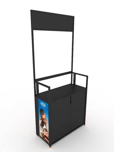 Premium Mini Cart Promotional shelf Maximizing Retail Success With Effective Promo Table And Standee Flex shelfs