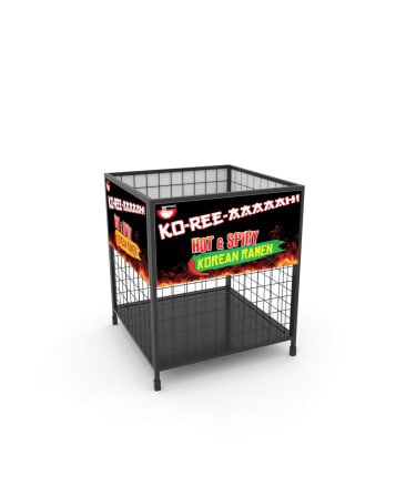 Metal Dumpbin folding Promotion Table Product rack Stands collapsible Promotion Table