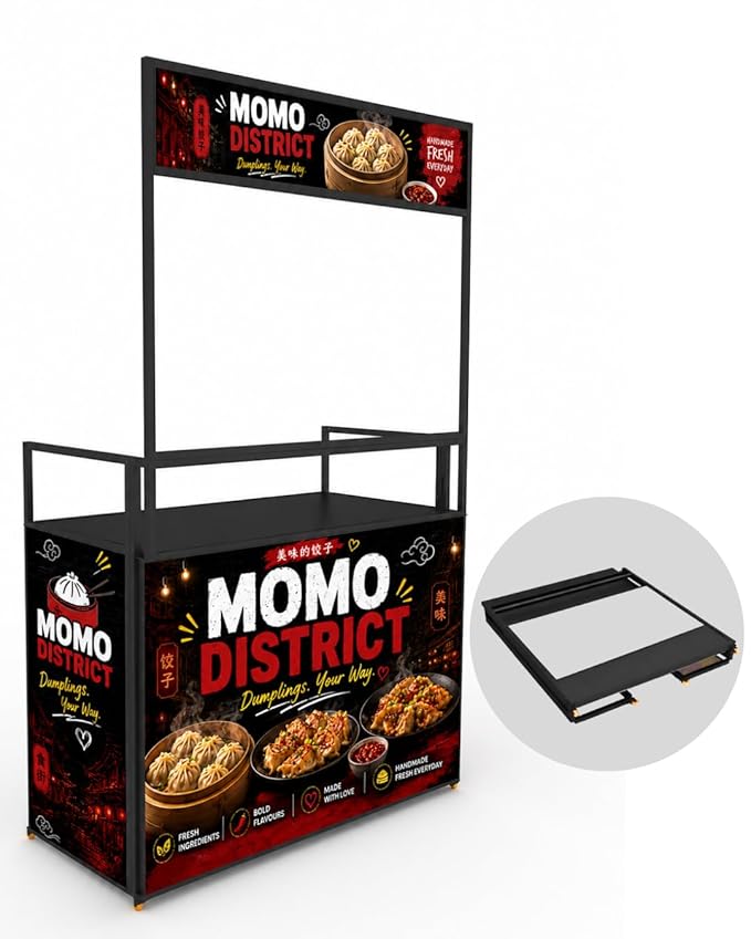 Hanamori Patented Portable Food Cart Large (4X2 Ft)