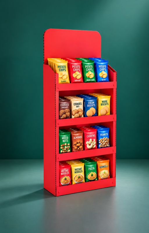 Fast Rack 4 Shelf Plastic Display 5X2 Ft