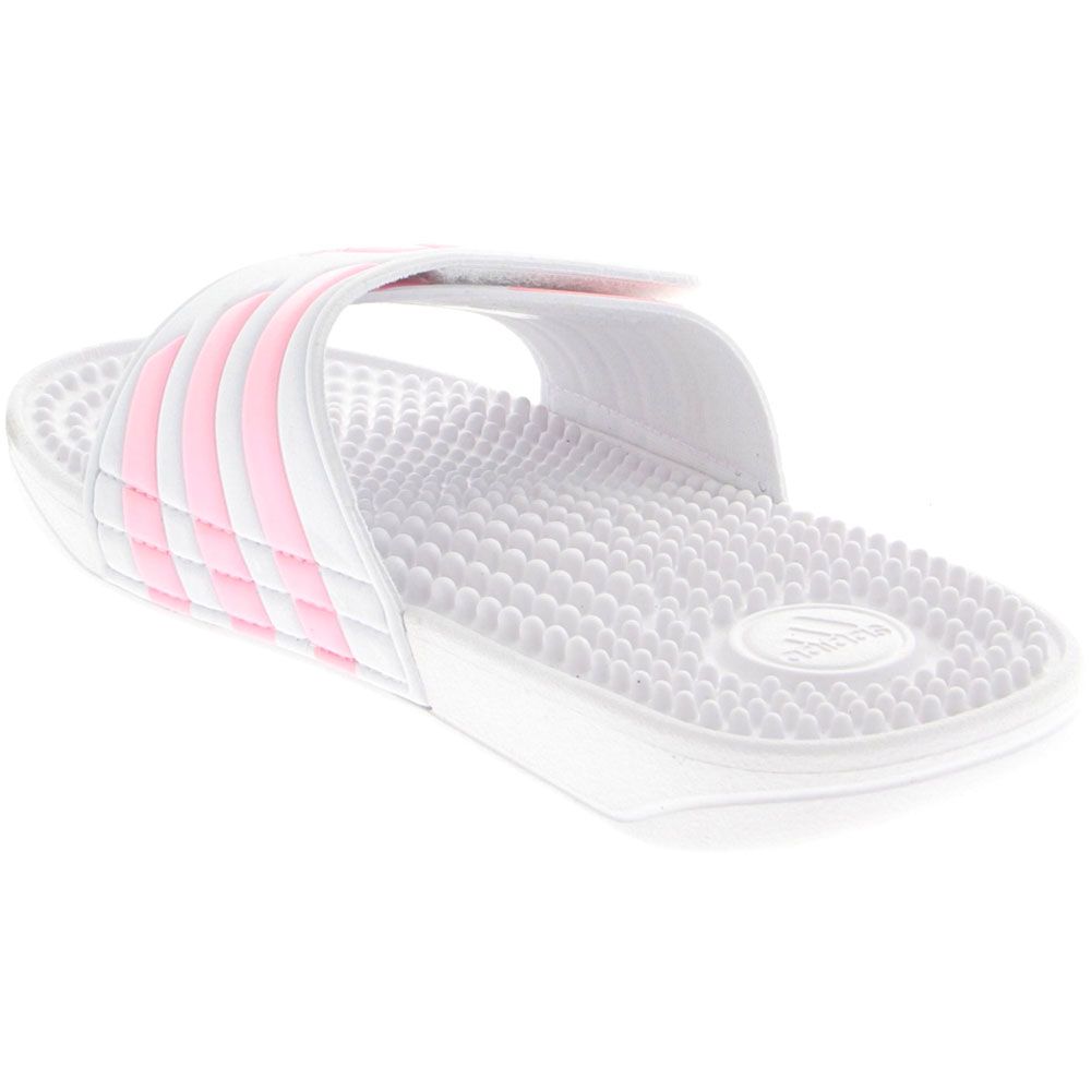 Adidas Adissage K Slide Sandals - Boys | Girls White Pink Back View