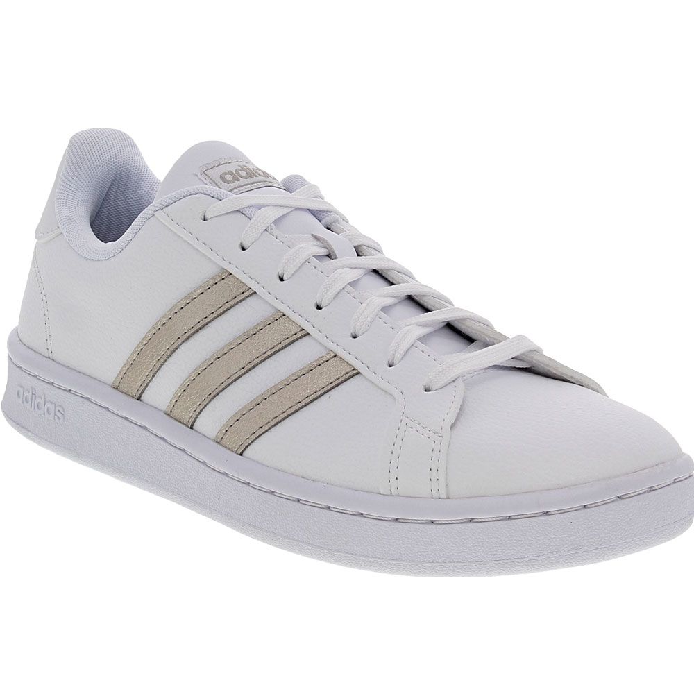 Adidas Grand Court Womens Life Style Shoes White Platinum Metallic