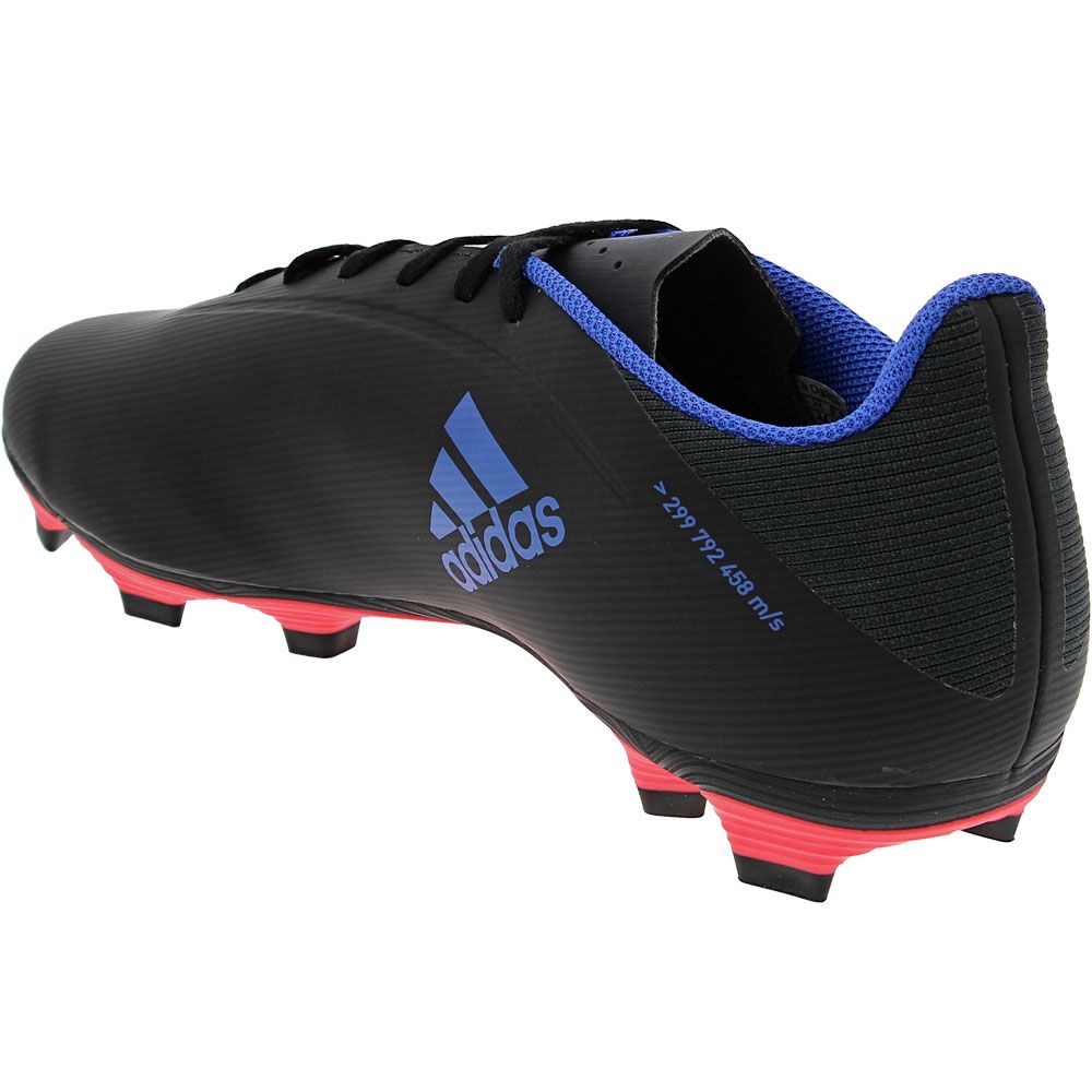 Adidas X Flow 4 FG Outdoor Soccer Cleats - Mens Black Blue Back View