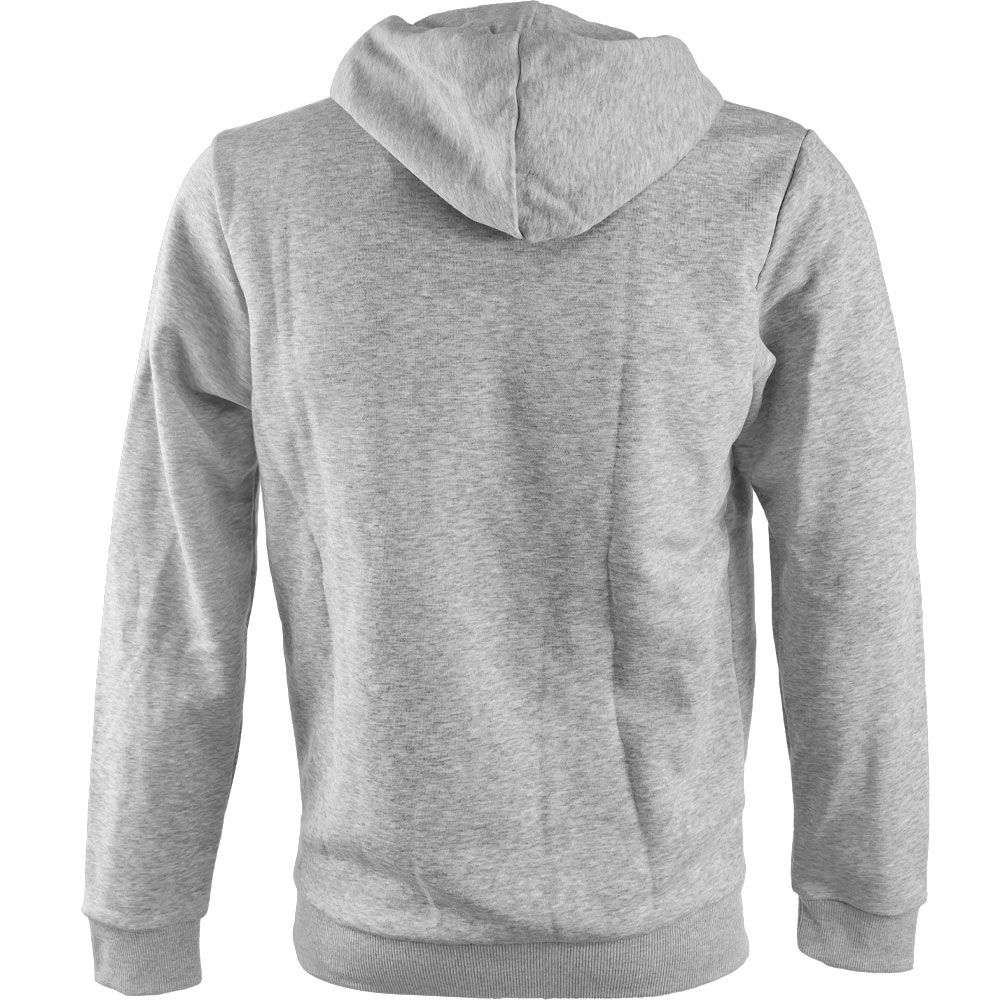 Adidas Big Logo Fleece Hood Sweatshirt - Mens Grey Black View 2