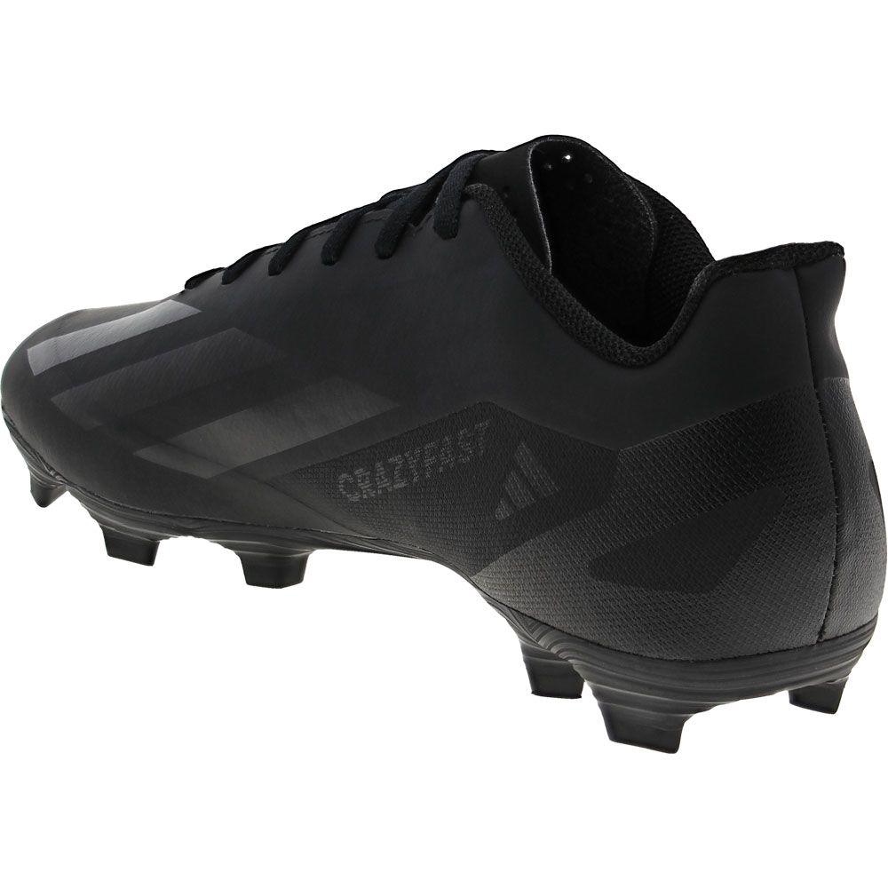 Adidas X Crazyfast 4 Fxg Outdoor Soccer Cleats - Mens Black Black Black Back View