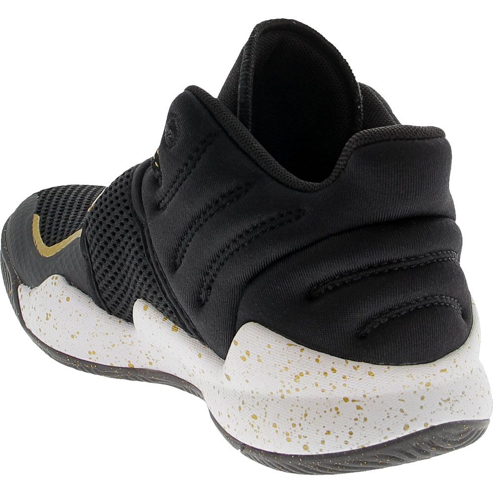 Adidas Deep Threat Basketball - Boys Black Gold Back View