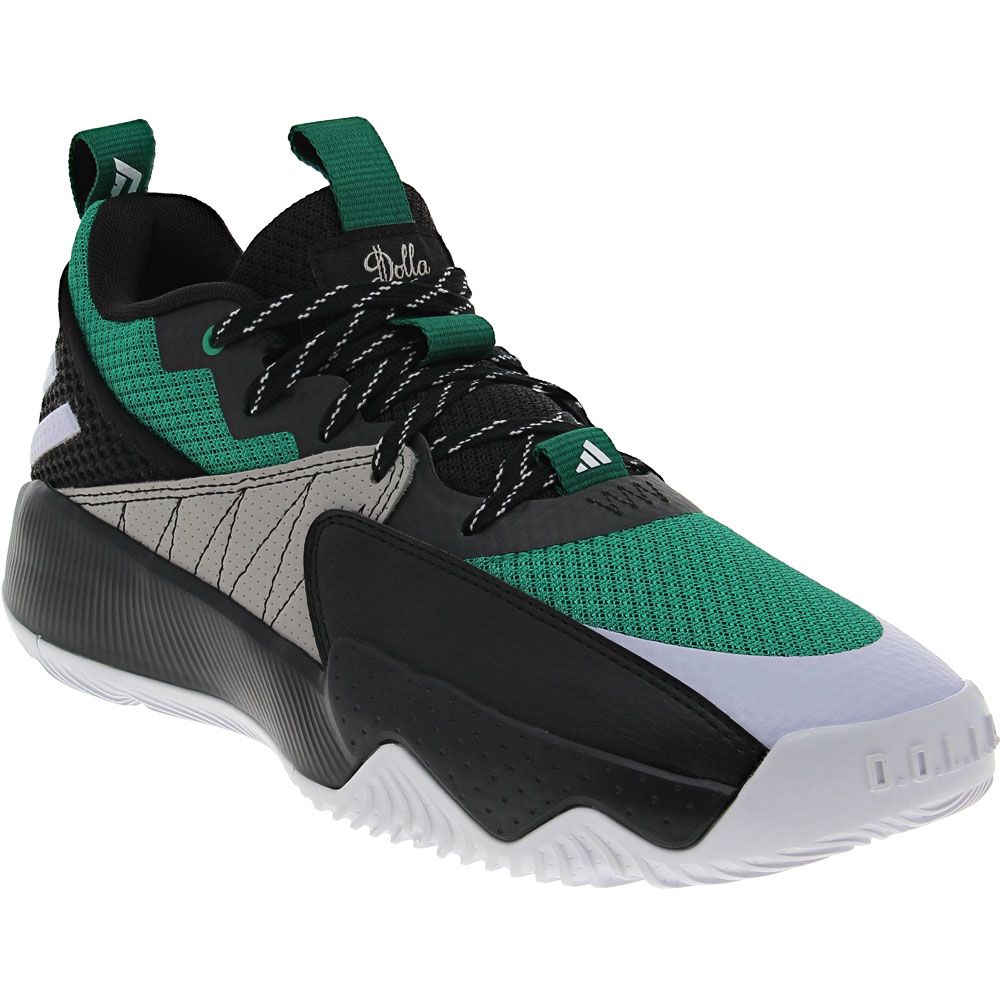 Adidas Dame Certified Basketball Shoes - Mens Green Black White