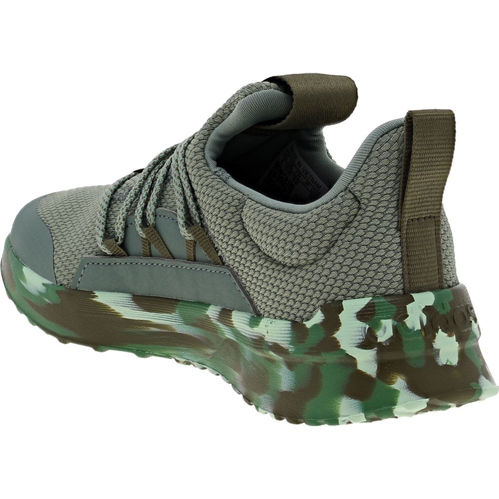 Adidas Lite Racer Adapt 5 Running - Boys | Girls Grey Green Back View