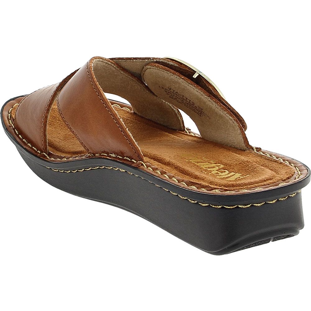 Alegria Vanya Slide Sandals - Womens Luggage Brown Back View