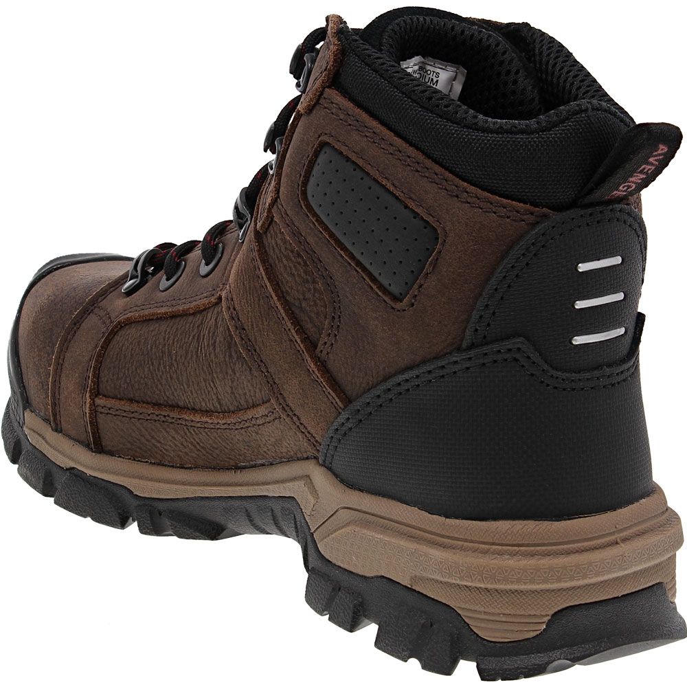 Avenger Work Boots Ripsaw Composite Toe Work Boots - Mens Brown Back View