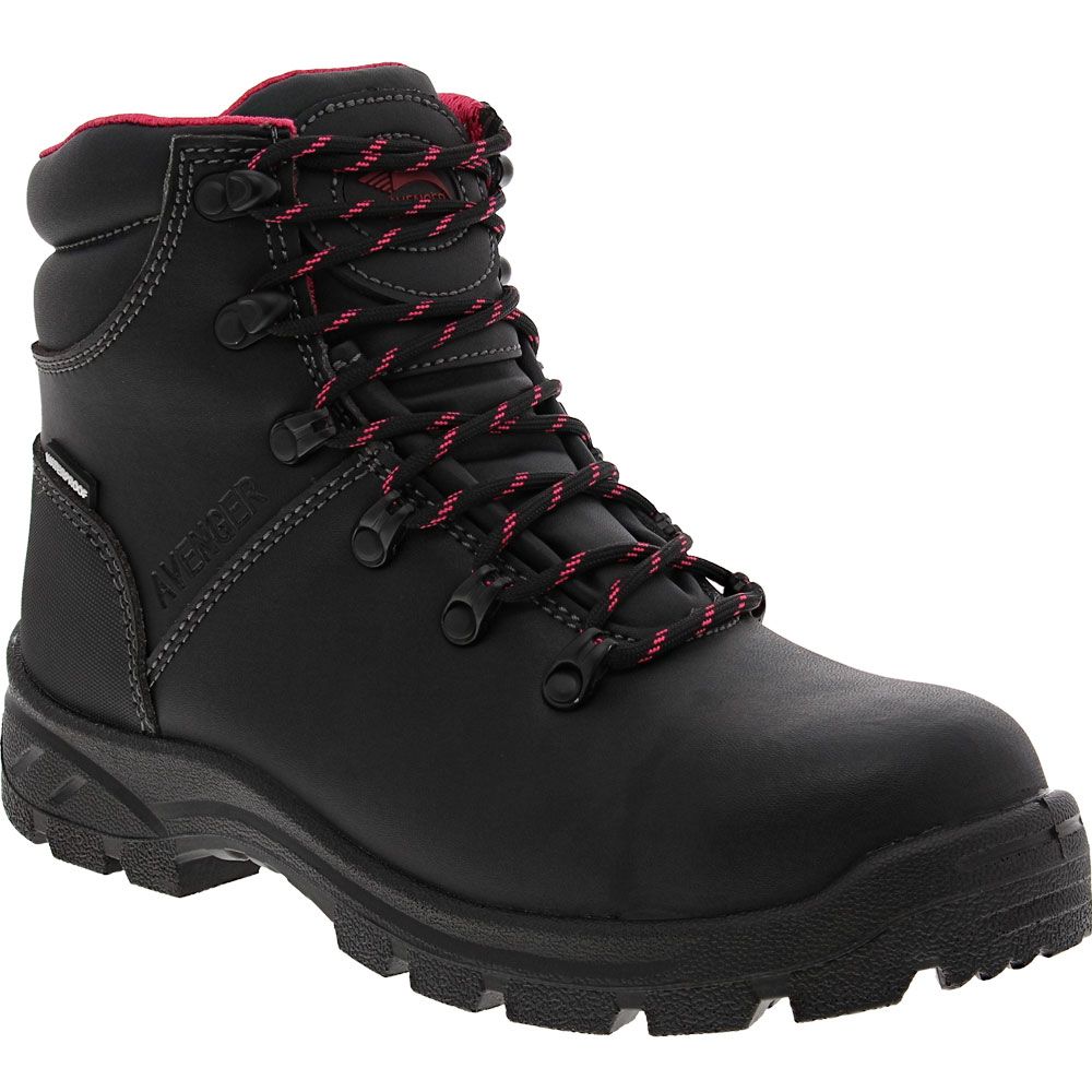 Avenger Work Boots Builder Safety Toe Work Boots - Womens Black