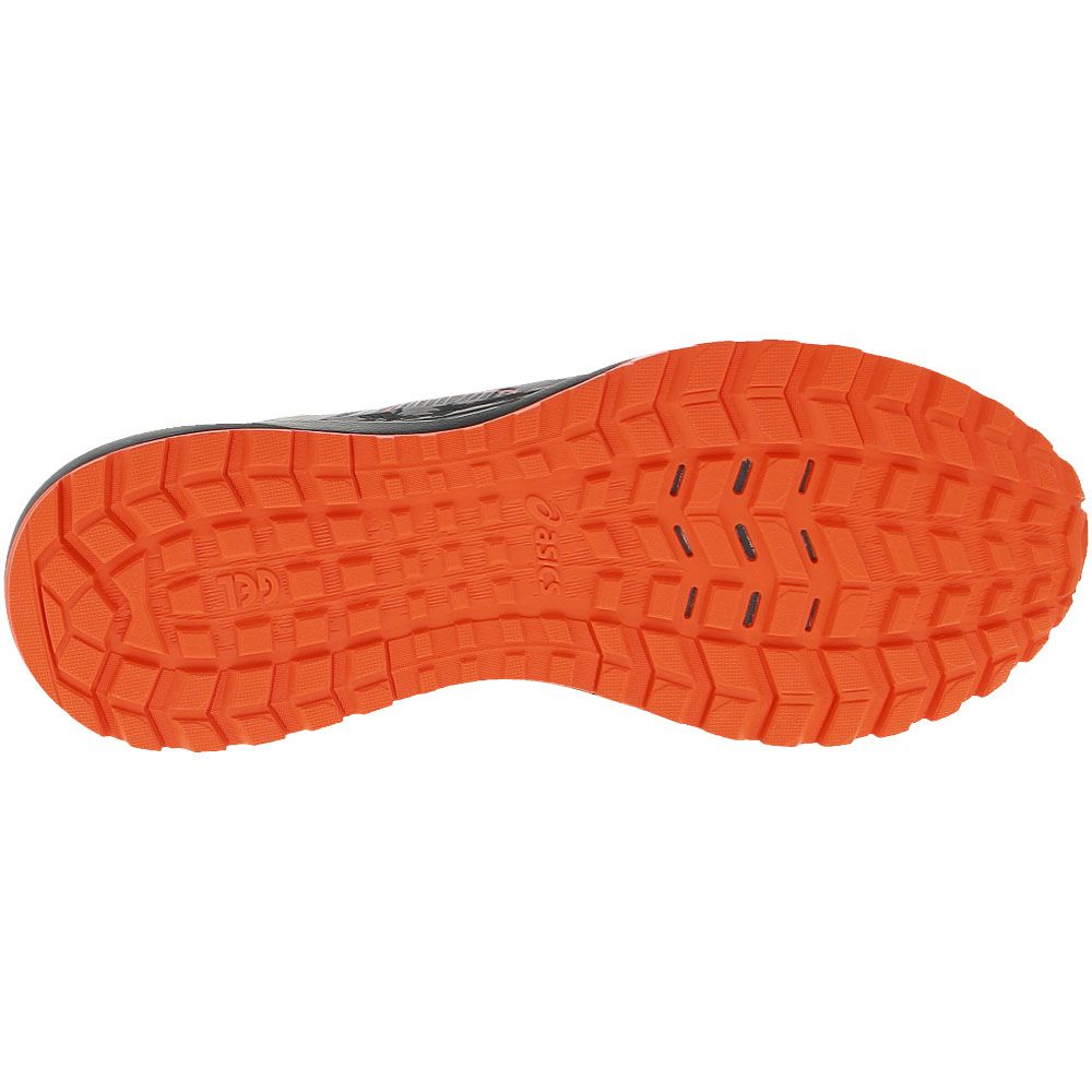 ASICS Gel Scram 6 Trail Running Shoes - Mens Black Marigold Orange Sole View