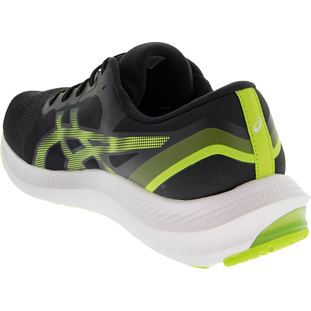 ASICS Gel Pulse 13 Running Shoes - Mens Black Hazard Green Back View