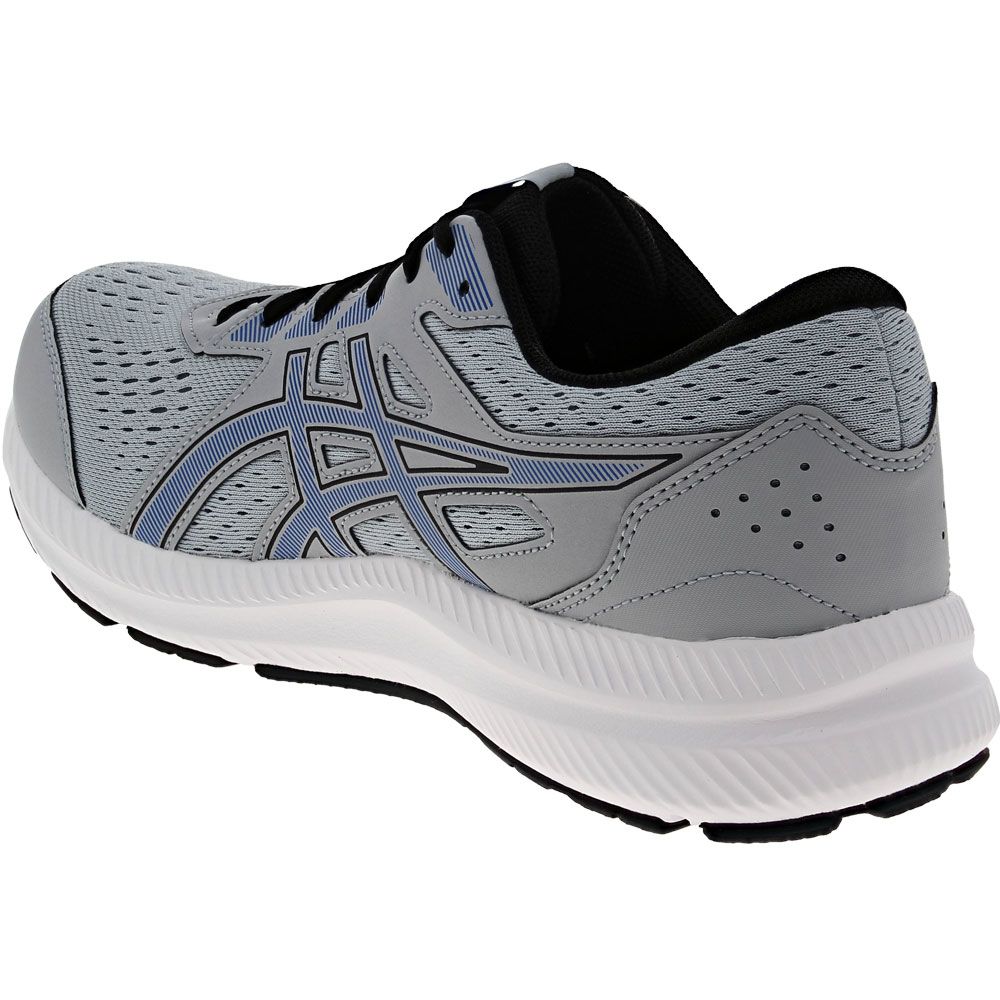 ASICS Gel Contend 8 Running Shoes - Mens Piedmont Grey Blue Back View
