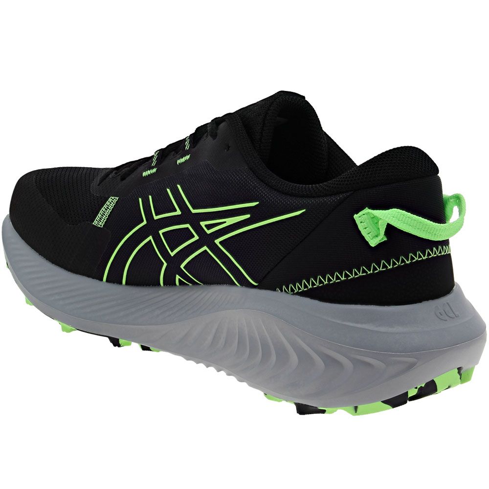 ASICS Gel Excite Trail 2 Trail Running Shoes - Mens Black Illuminate Green Back View