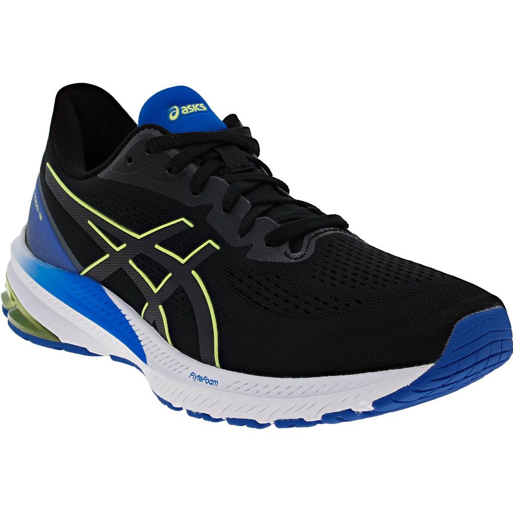 ASICS Gt 1000 12 Running Shoes - Mens Black Glow Yellow