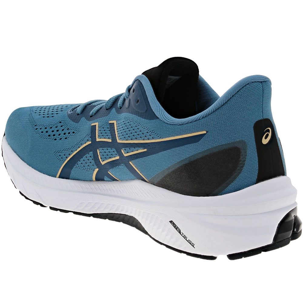 ASICS Gt 1000 12 Running Shoes - Mens Storm Blue Dune Back View