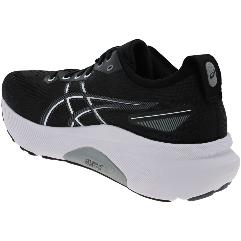 ASICS Gel Kayano 31 Running Shoes - Mens Black White Back View