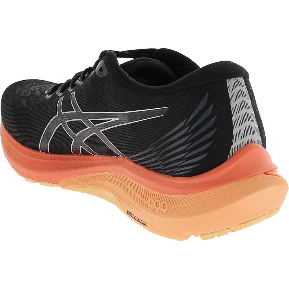 ASICS GT 2000 11 Running Shoes - Womens Black Pure Silver Orange Back View