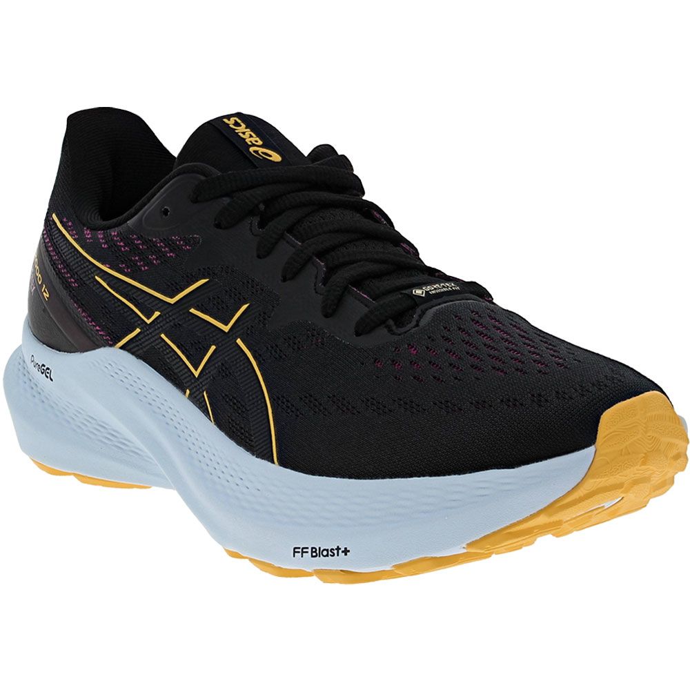 ASICS GT 2000 12 GTX Running Shoes - Womens Black Saffron