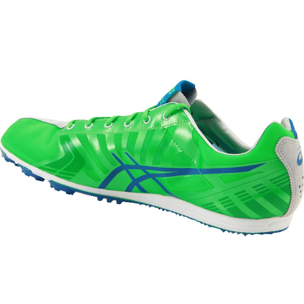 Asics Spivey Ld Racing Flats - Mens Neon Green Malibu Quick Silver Back View