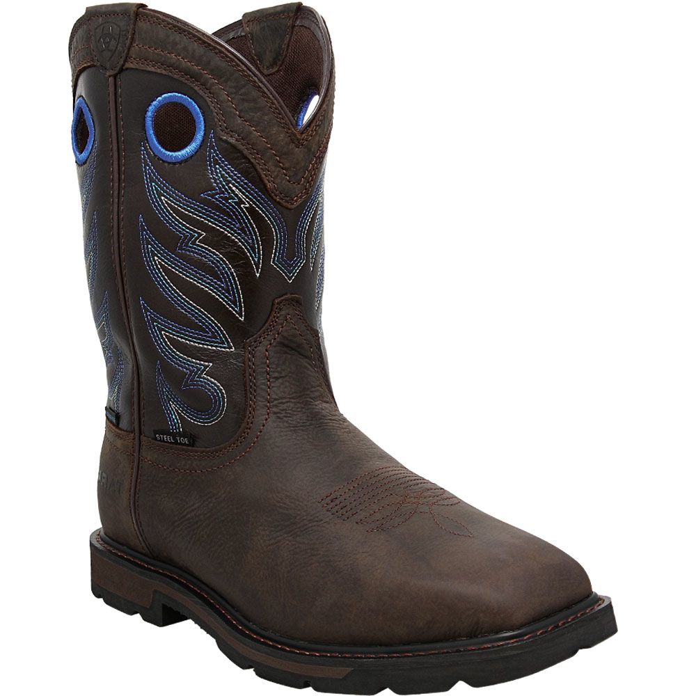 Ariat Groundwork Wst Safety Toe Work Boots - Mens Brown