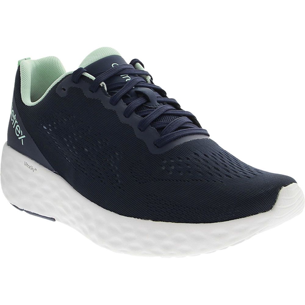 Aetrex Danika Arch Support Sneaker Womens Walking Shoes Navy