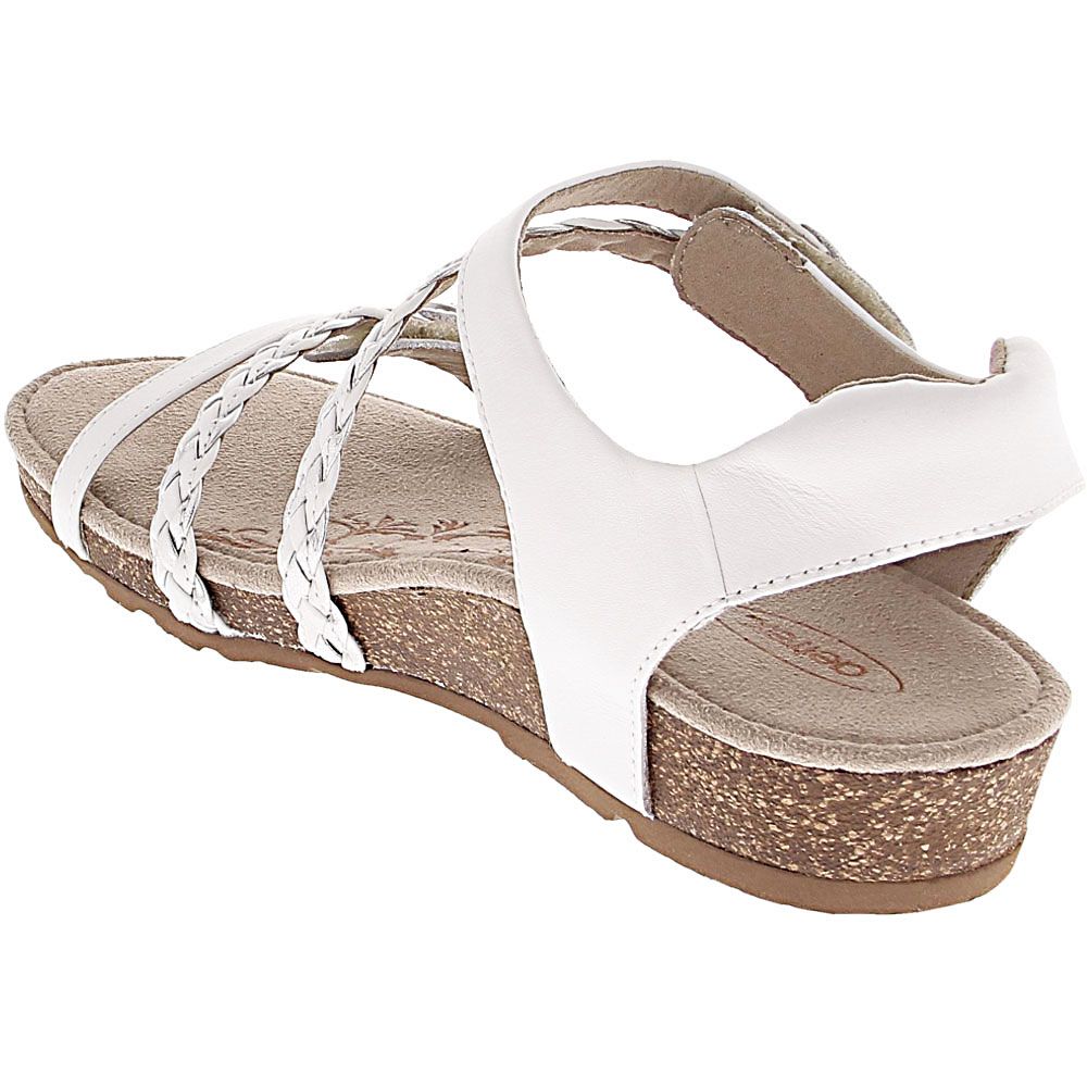 Aetrex Jillian Sandals - Womens White Back View