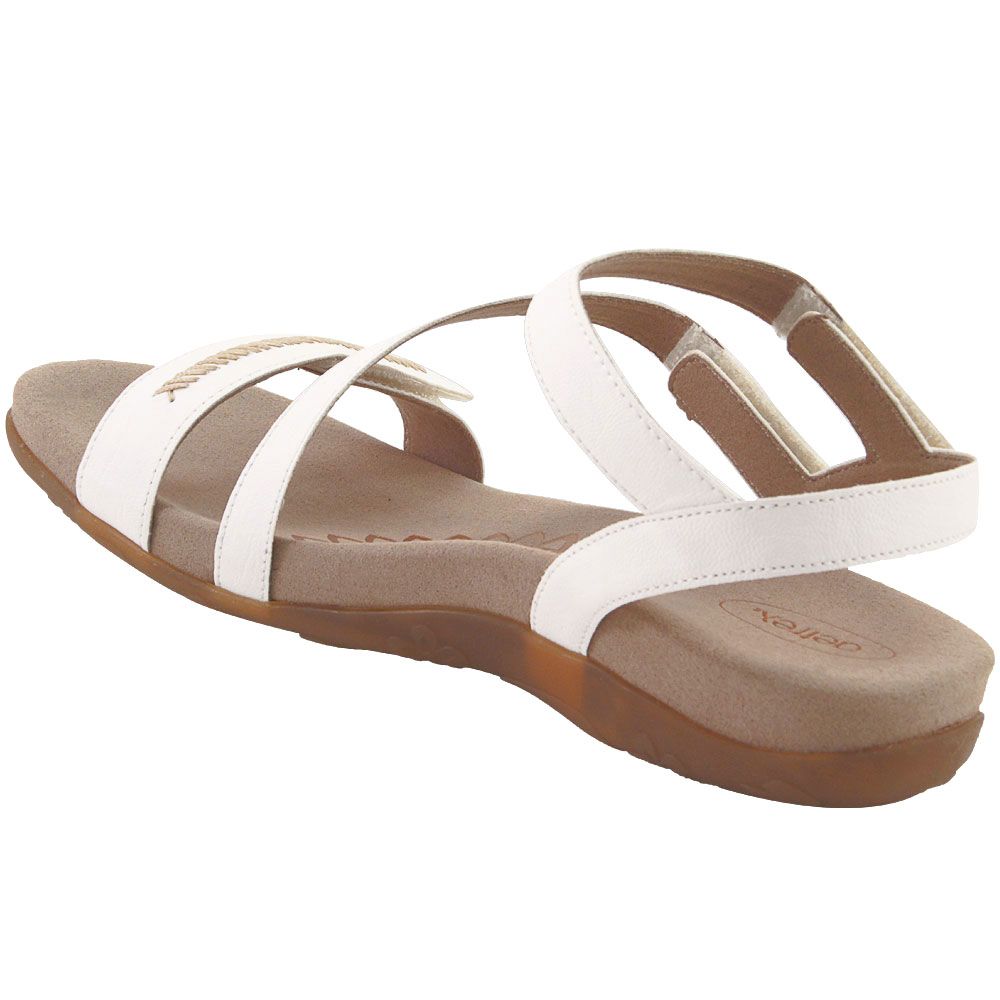 Aetrex Gabby Sandals - Womens White Back View