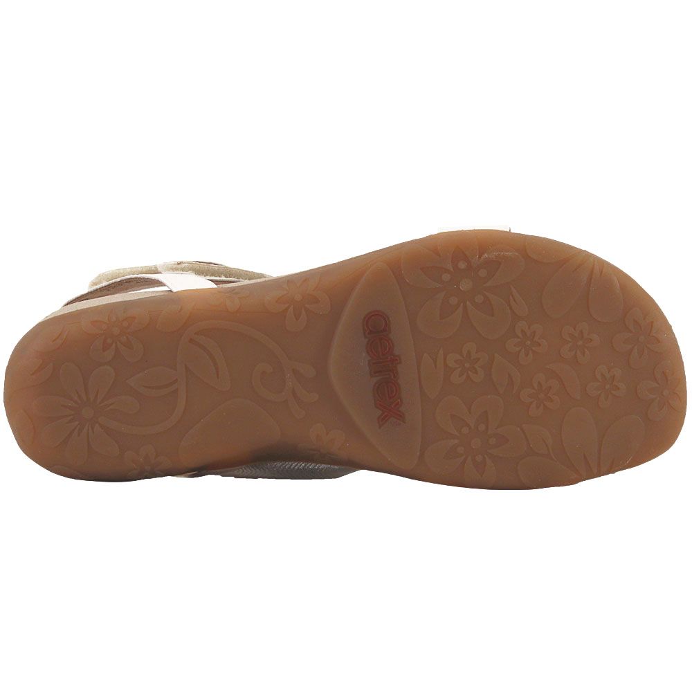 Aetrex Gabby Sandals - Womens White Sole View